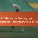 5-2-3 Formation: Scoutingrapporter, Modstander tendenser, Matchup analyser