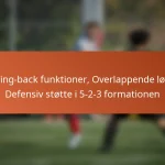 Wing-back funktioner, Overlappende løb, Defensiv støtte i 5-2-3 formationen